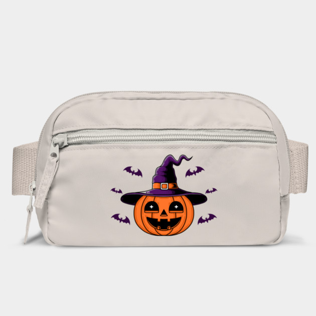 Cute Pumpkin Witch Hat Halloween Bats Vintage Bag