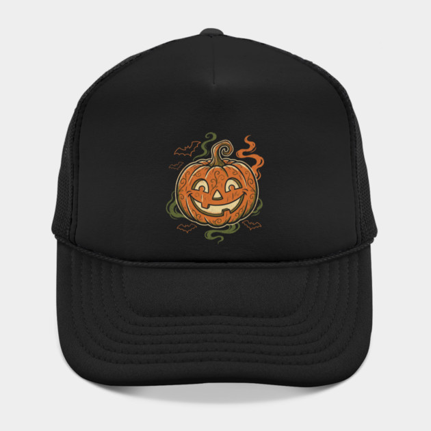 Vintage Halloween Jack O Lantern Pumpkin Hat