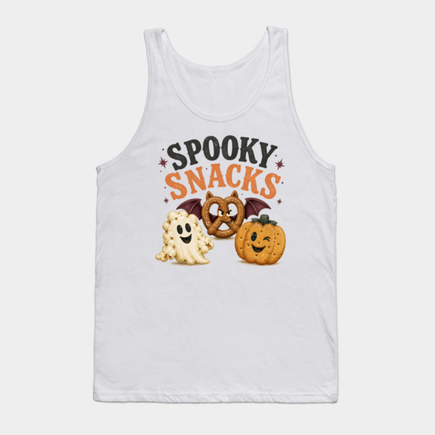 Spooky Snacks Halloween Ghost Treats Food Tank Top