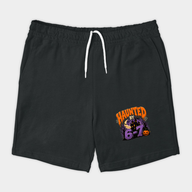 Haunted Castle Spooky Moon 6 7 Halloween Shorts