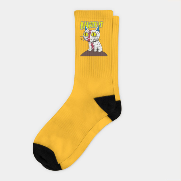 Creepy Cute Cursed Cat Socks