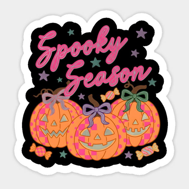 Spooky Season Cute Pumpkins Halloween Girls Sticker