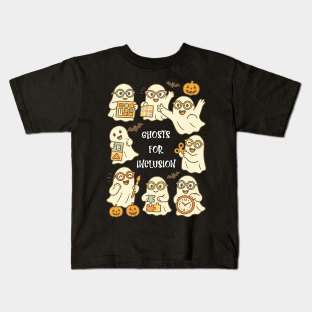 Halloween SPED Teacher Ghosts For Inclusion Spooky Season Kids T-Shirt