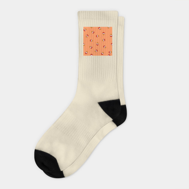 Candy Corn Print Socks