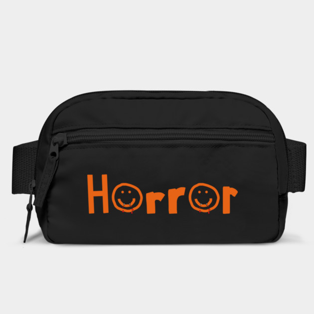Orange Horror Typography with Smiley Face at Halloween Bag