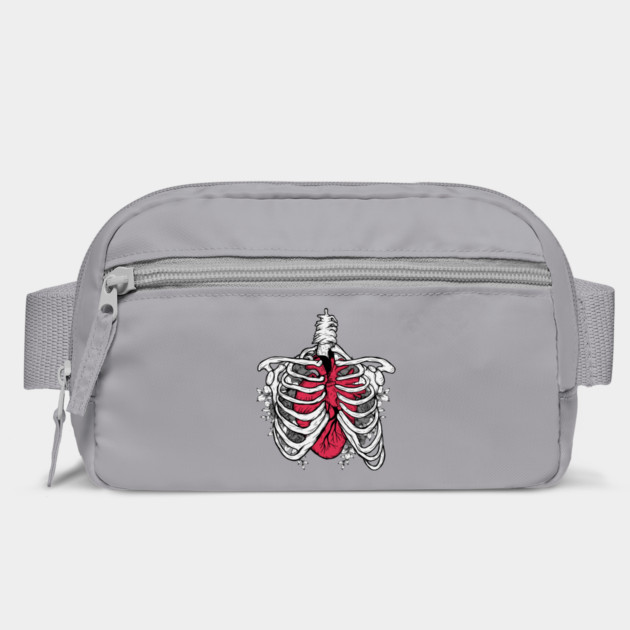 Big red heart skeleton Bag