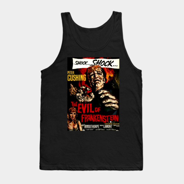 Classic Hammer Horror Movie Poster - The Evil of Frankenstein Tank Top