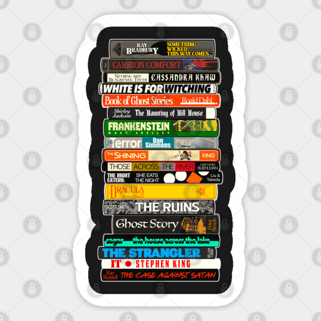 Greatest Horror Books Of All Time Book Stack Sticker