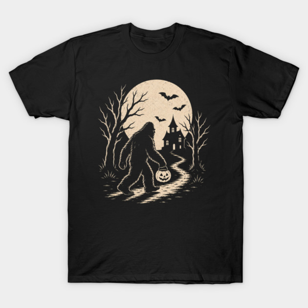 Halloween Vibes Funny Big Foot T-Shirt