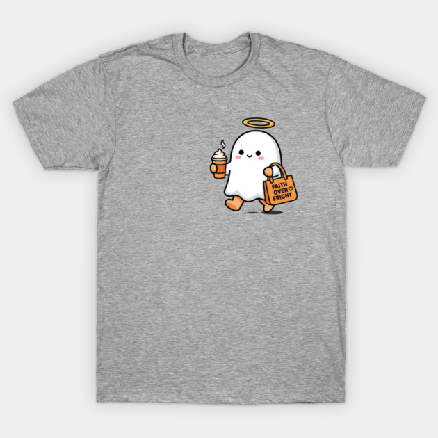 Pumpkin Spice and Jesus Christ Faith Over Fright T-Shirt
