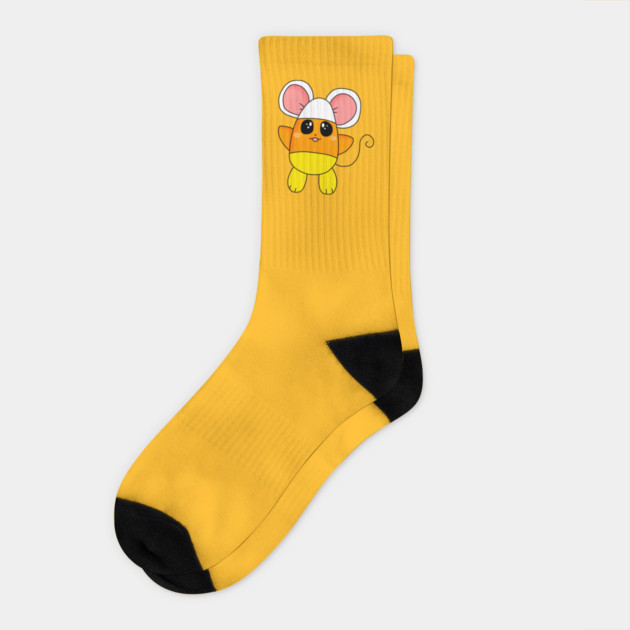 Candy Corn Mouse Socks
