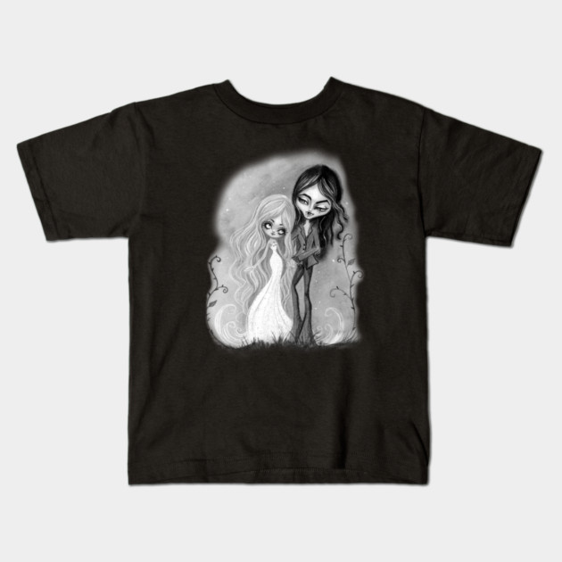 Vampire and ghost in love Kids T-Shirt