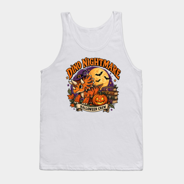 Halloween Dinosaur Crew Triceratops Tank Top