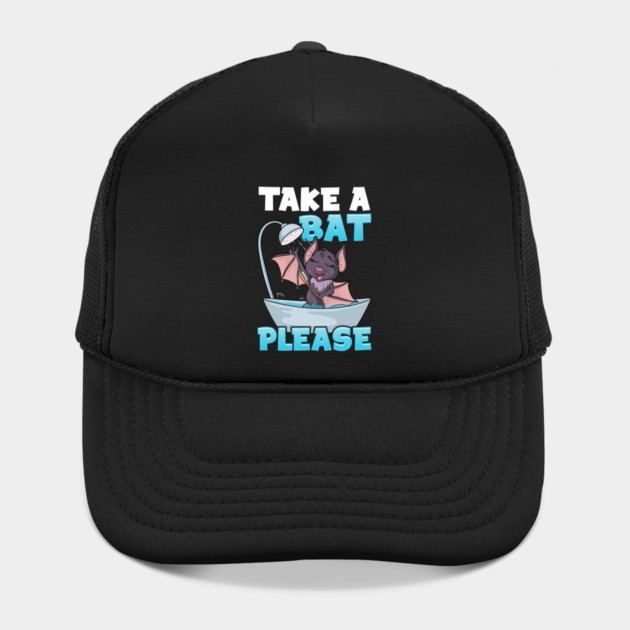Take A Bat Please | Bat Lovers Gifts Funny Halloween Bat Pun Hat