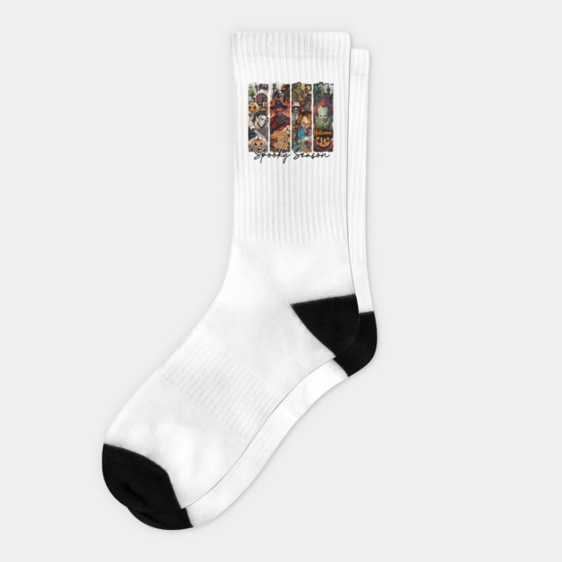 Trick or Treat Vertical Horror Panels Socks