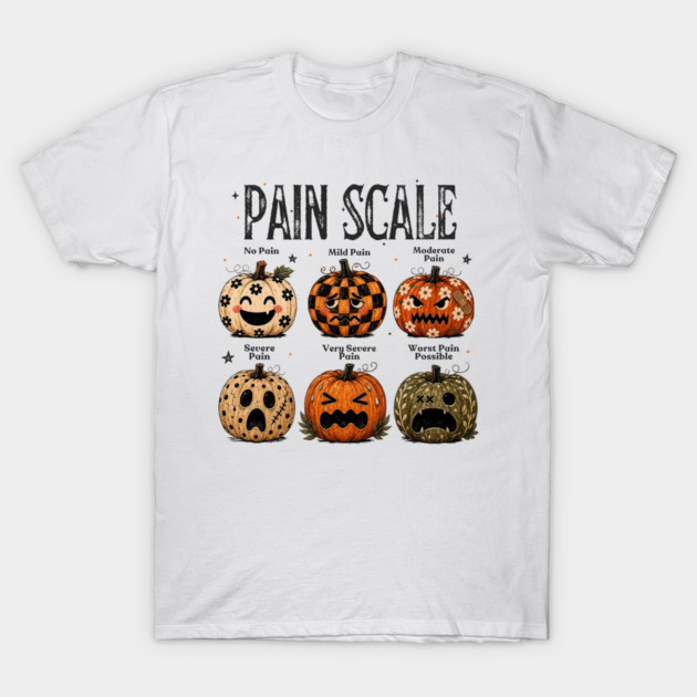Funny Pumpkin Pain Scale T-Shirt