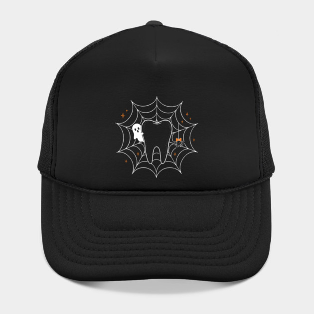 Dental Hygienist Tooth Spider Web Ghost Dentist Halloween Hat