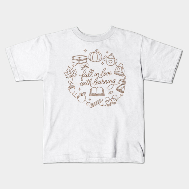 Learning Teacher Student Librarian Education Autumn Kids T-Shirt