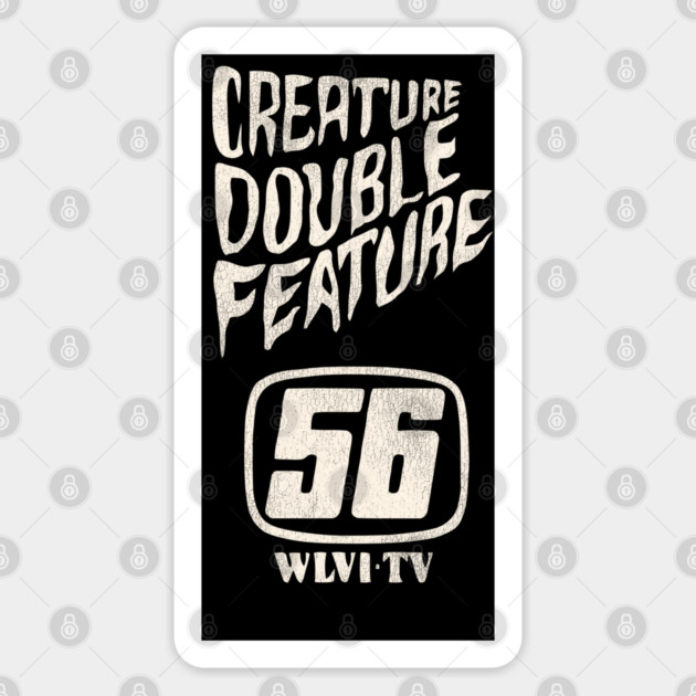 Creature Double Feature 70s Horror WLVI 56 Boston Sticker