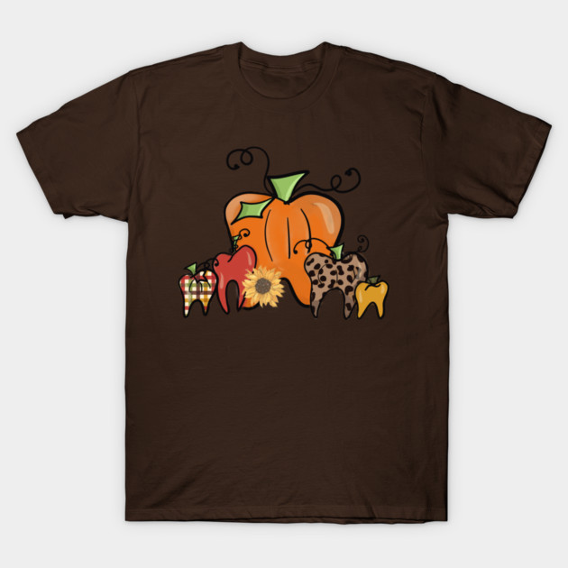 Pumpkin dental teeth tooth fall design T-Shirt
