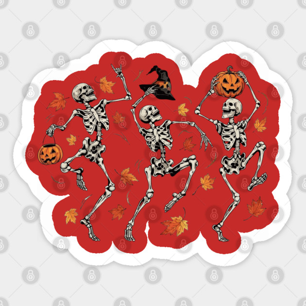 Dancing Skeletons - Halloween Party Vibes Sticker
