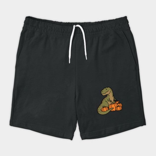 Cute T-Rex Pumpkin Patch Halloween Dinosaur Shorts