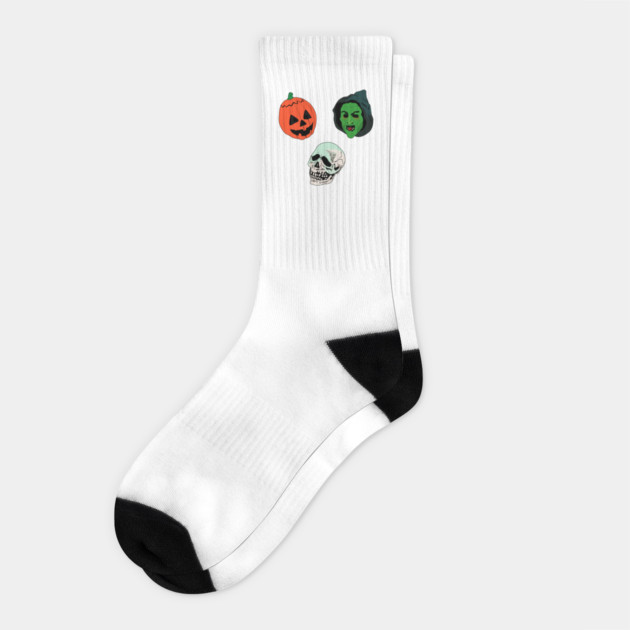 Silver Shamrock Mask Set Socks