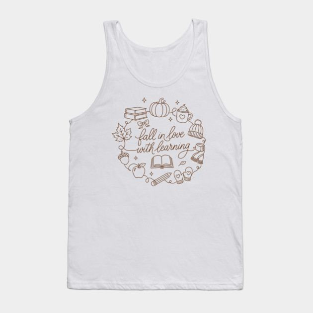 Learning Teacher Student Librarian Education Autumn Tank Top