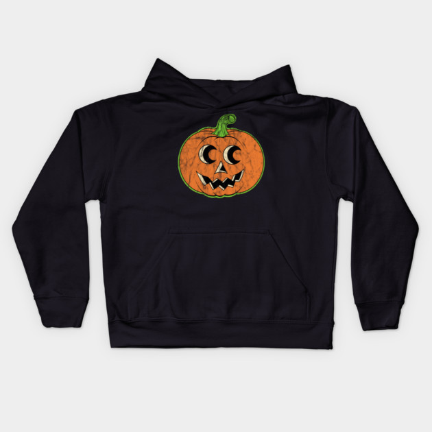 Vintage Halloween Pumpkin Kids Hoodie