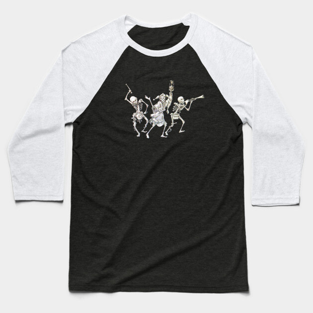 Skeletons Medieval Band Baseball T-Shirt