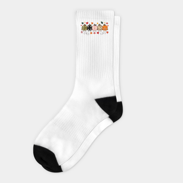 Cute Happy Pumpkins Fall Autumn Socks
