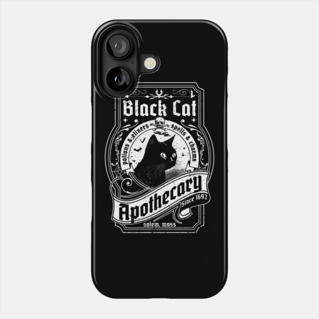Black Cat Apothecary - Salem 1692 Retro Vintage Halloween Phone Case