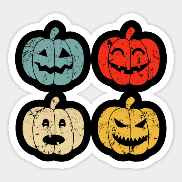 Vintage JackoLantern Carvings Sticker