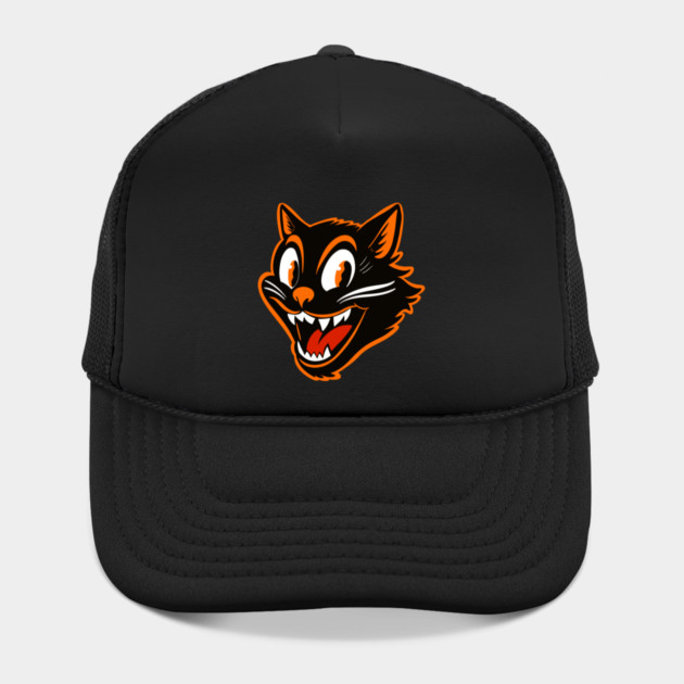 Retro vintage Halloween black cat Hat