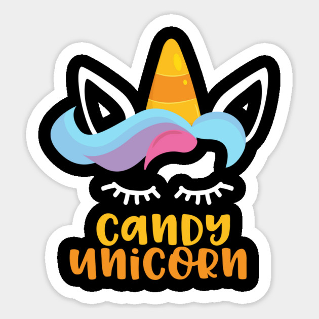 Candy Unicorn Halloween Sticker