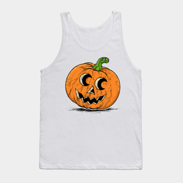 Vintage Halloween Pumpkin Retro Jack O Lantern Art Tank Top