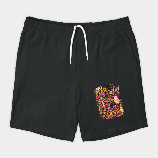 Shine with The Light of Jesus Christian Halloween Pumpkin Shorts