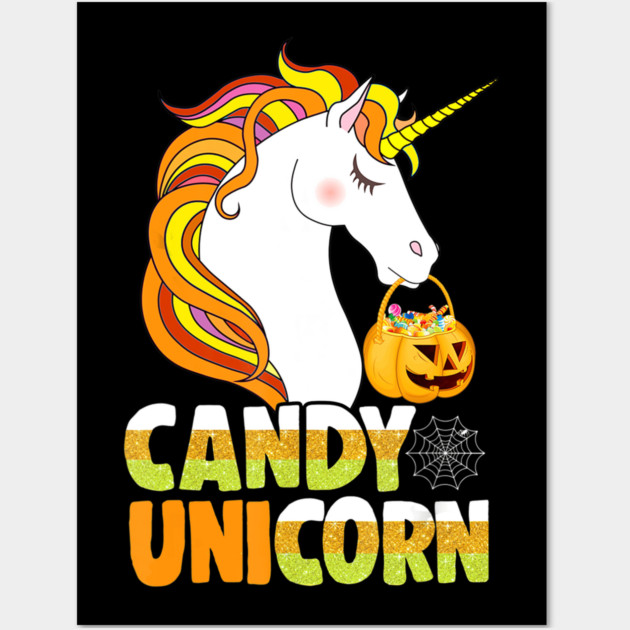 Cute Candy Corn Unicorn Shirt Halloween Girls Outfit Posters and Art Prints