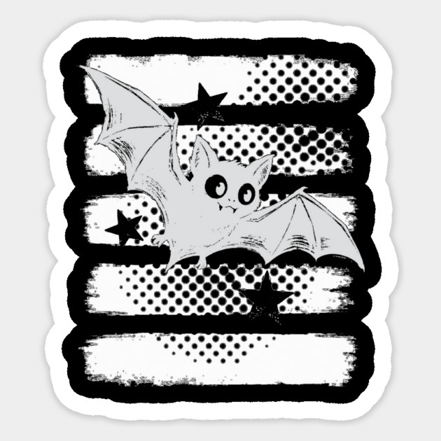 Halloween Bats , Retro Bat, Halloween Bat,Cute Bat, Baby Bat ,Spooky Bats Trendy Spooky,Ghosts , Pumpkins ,Fall , Halloween Sticker