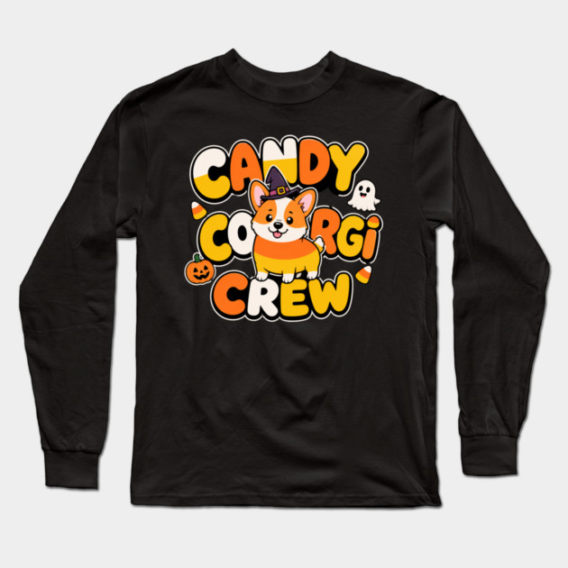 Candy Corgi Crew Funny Halloween Dog Costume Long Sleeve T-Shirt