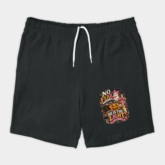 Shine with The Light of Jesus Christian Halloween Pumpkin Shorts