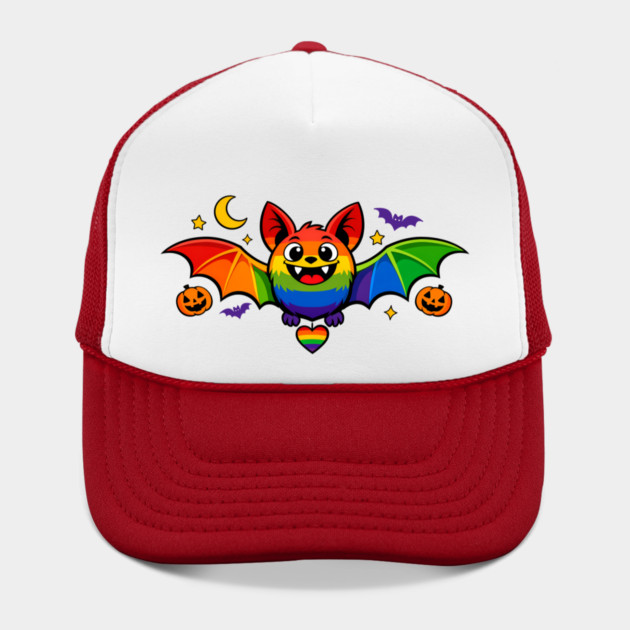 Rainbow Bat Magic Tee Hat