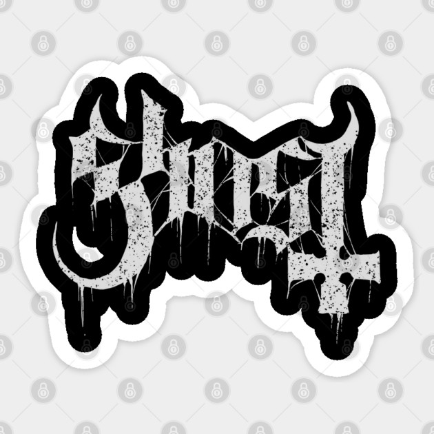 Ghost Band Merch Logo Text Artwork Illustration Sticker