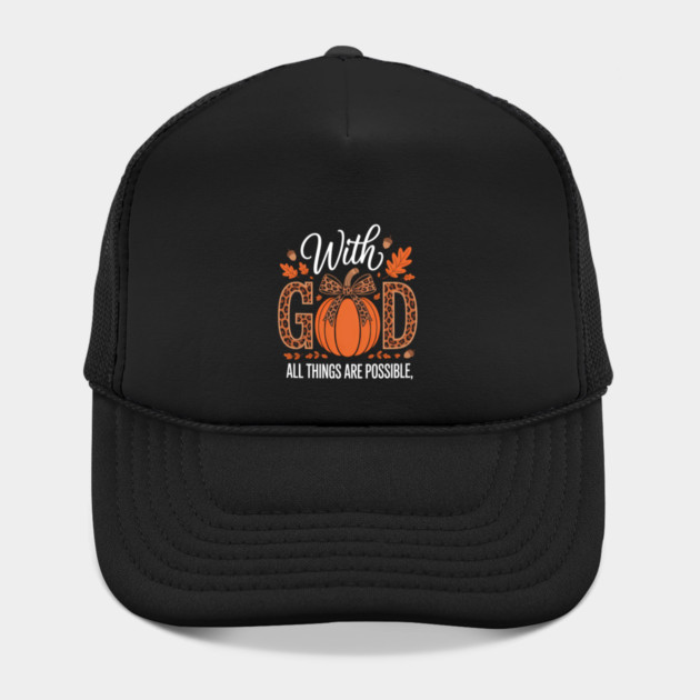 Christian Fall Pumpkin Bible Verse Halloween Jesus Lover Hat
