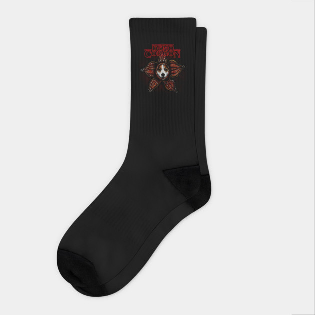 Demogorgon Corgi Pun Dog Stranger Things Socks