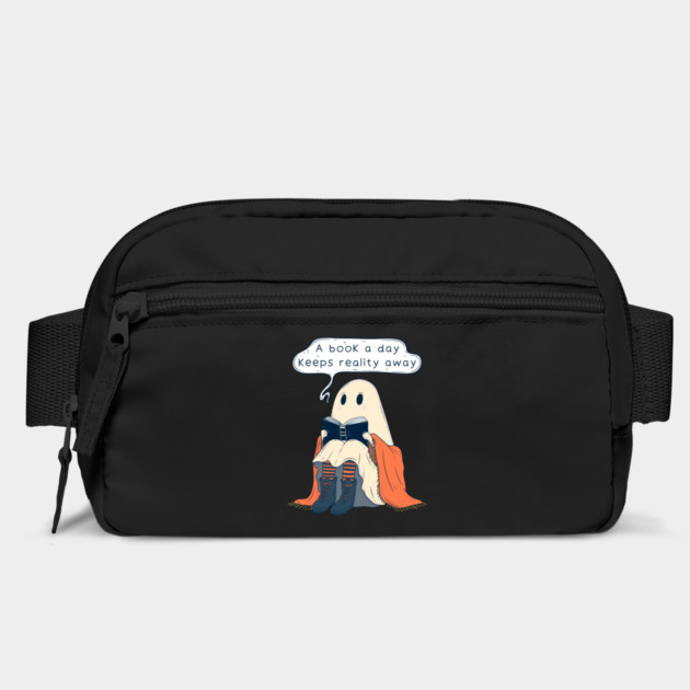 Cute Ghost Reading a Book - A Book a Day Keeps Reality Away Bag
