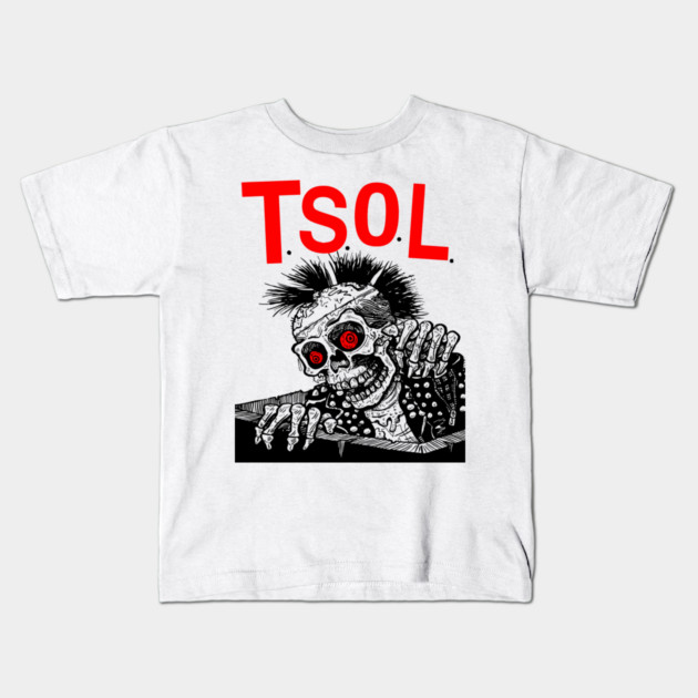 Red Eyes Skull Gothic Rock Kids T-Shirt