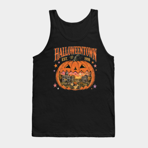 Halloweentown Pumpkin Est 1998, Retro Spooky Season Tank Top