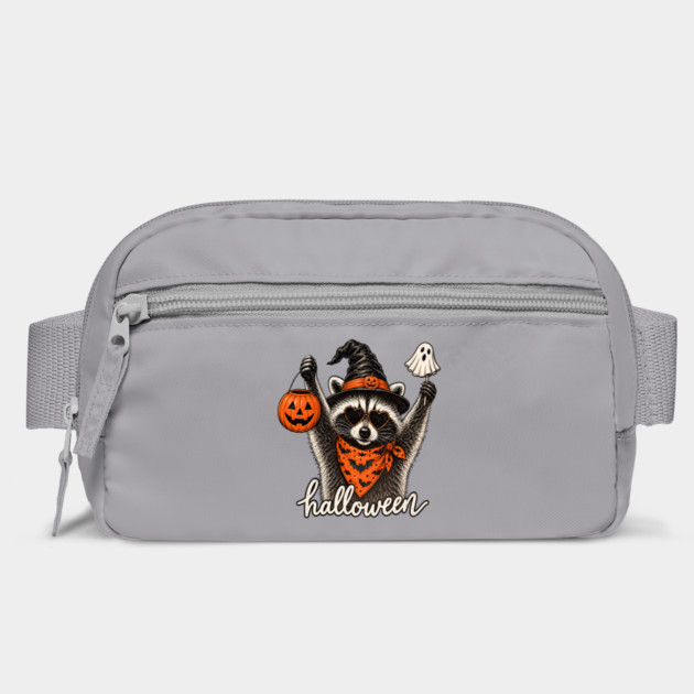 Spooky Witch Raccoon Halloween Bag
