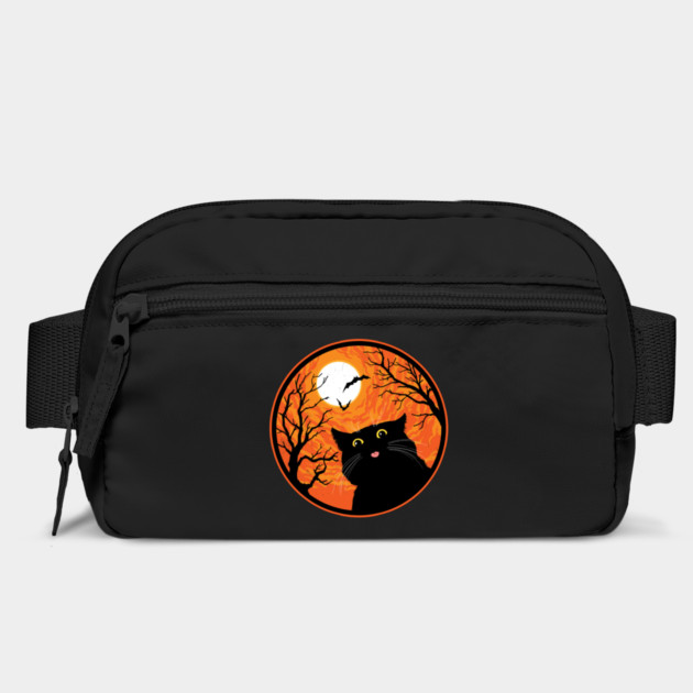 Creepy Cute Halloween Black Cat Going BLEP Bag